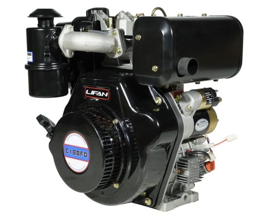 Двигатель Diesel 188FD D25, 6A шлицевой вал LIFAN 00-00003289 – изображение 2