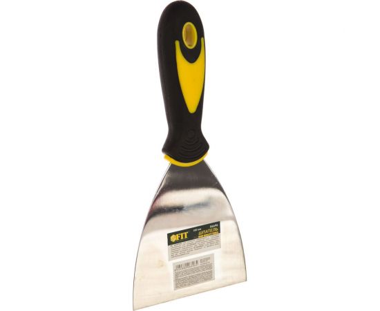 Шпатель FIT нерж.сталь, прорезиненная ручка, 4"", 100мм 06696 – изображение 2