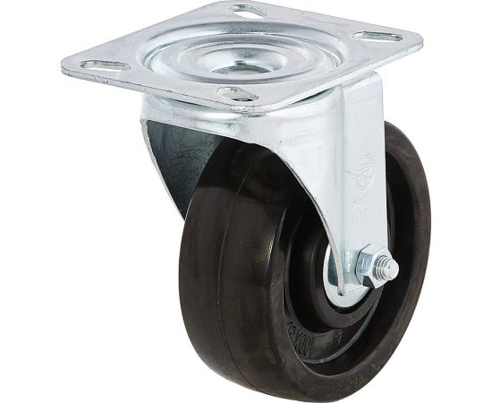 Колесо с вращающейся опорой и пластиной крепления (100 мм; 200 кг) Tellure rota 677112 – изображение 3