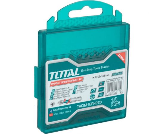 Набор ударных бит 10 шт, PH2, 50 мм TOTAL TACIM16PH223 – изображение 4