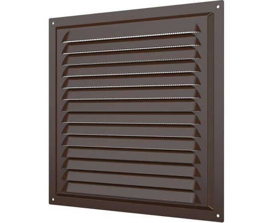 Решетка вентиляционная с покрытием полимерной эмалью 2525МЭ (250х250мм; с сеткой; сталь; коричневая) ERA 87-917 – изображение 4