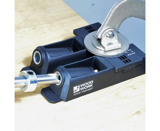 Кондуктор регулируемый в систейнере на 2 гильзы для соединений под углом Pocket-Hole с набором из 50 саморезов WOODWORK PHJ-03 SET – изображение 5