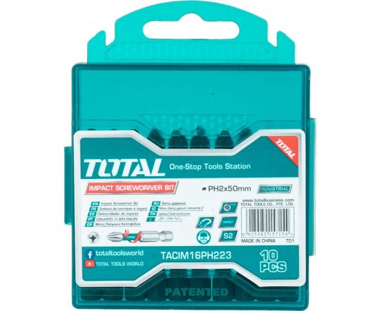 Набор ударных бит 10 шт, PH2, 50 мм TOTAL TACIM16PH223 – изображение 5