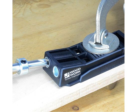 Кондуктор в систейнере на 2 гильзы для соединений под углом Pocket-Hole с набором из 50 саморезов WOODWORK PHJ-02 SET – изображение 5