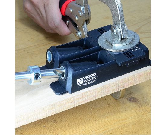 Кондуктор регулируемый в систейнере на 2 гильзы для соединений под углом Pocket-Hole с набором из 50 саморезов WOODWORK PHJ-03 SET – изображение 7