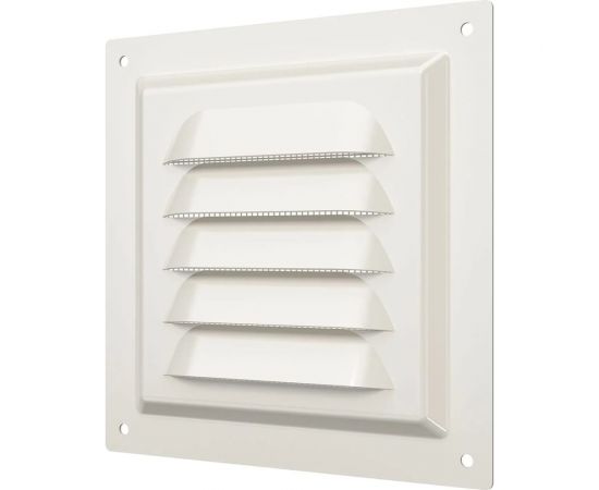 Решетка вентиляционная с покрытием полимерной эмалью 1212МЭ (125х125 мм; с сеткой; сталь; айвори) ERA 89-045 