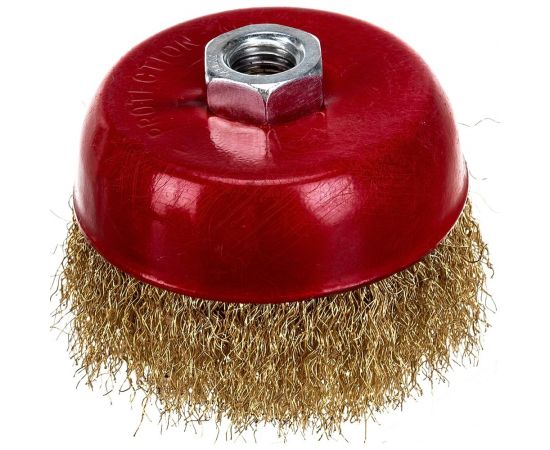 Кордщетка чашечная Профессионал для УШМ витая латунированная 100 мм 9636 