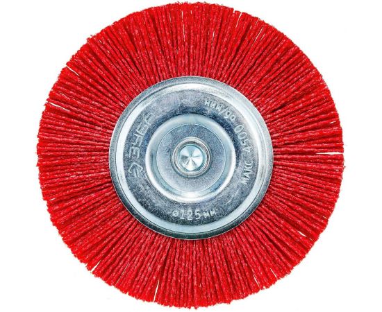 Щетка дисковая (125 мм; нейлоновая проволока с абразивным покрытием) для дрели ЗУБР 35161-125_z02 – изображение 2