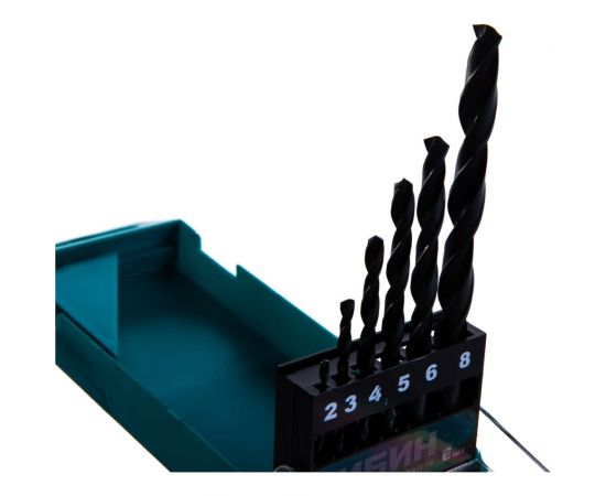 Набор сверл по металлу (6 шт; 2-8 мм; HSS) СИБИН 29610-H6 – изображение 2