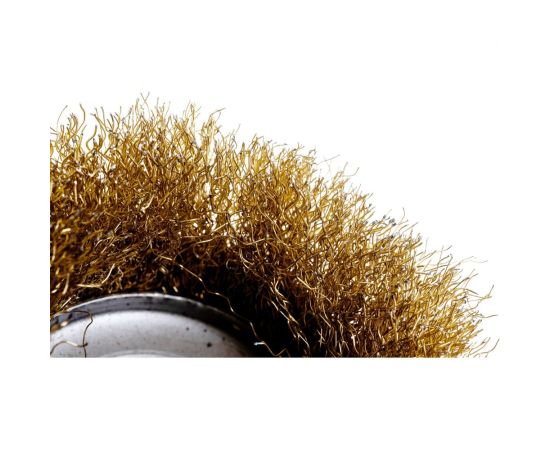 Кордщетка чашечная Профессионал для УШМ витая латунированная 100 мм 9636 – изображение 3