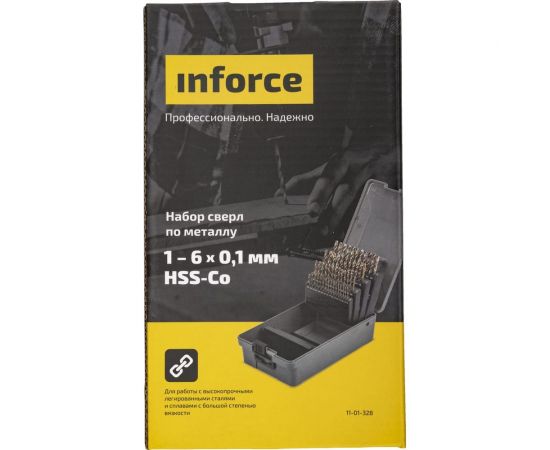 Набор сверл по металлу HSS-Co (51 шт; 1-6 мм) Inforce 11-01-328 – изображение 3