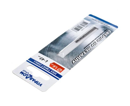 Сверло по металлу, вышлифованный профиль, 1.6х43 мм, 2 шт, угол заточки 135 гр Управдом ​​​​​​​4100000893 – изображение 3