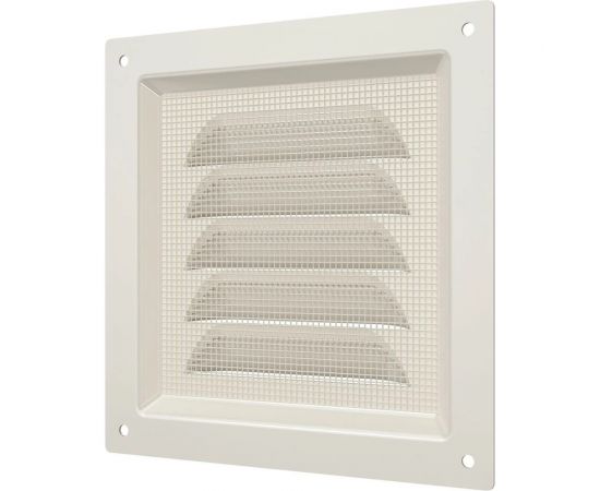 Решетка вентиляционная с покрытием полимерной эмалью 1212МЭ (125х125 мм; с сеткой; сталь; айвори) ERA 89-045 – изображение 4
