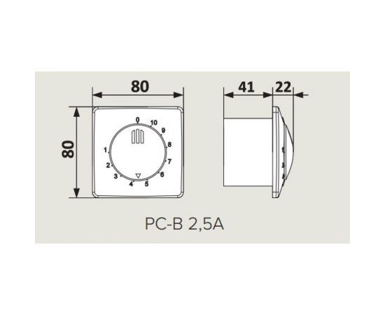 Регулятор скорости внутренний монтаж, максимальный ток нагрузки 2,5 А ERA РС-В 2,5А 87-627 – изображение 4