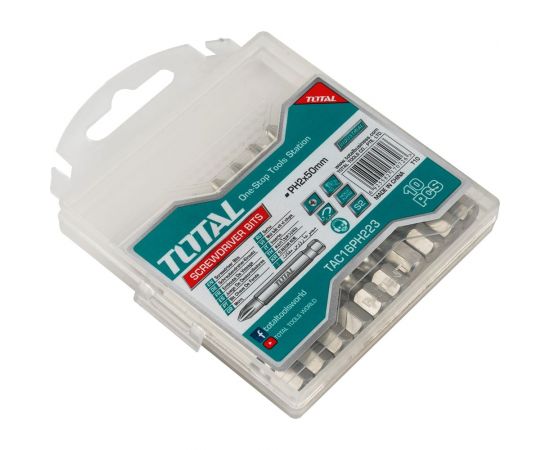 Набор бит (10 шт; PH2; 50 мм; сталь S2) TOTAL TAC16PH223 – изображение 4