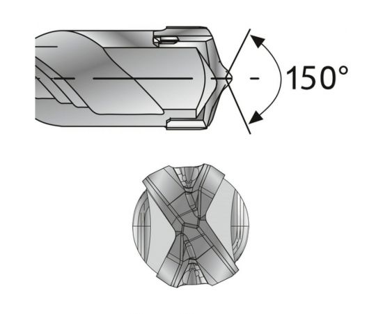 Бур SDS-plus 6,0х110х50 мм 4 резца KEIL TURBOHEAD Xpro 251060110 – изображение 4