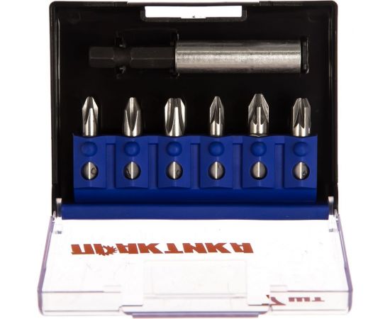 Набор бит (7 шт; PH; PZ; 25 мм + магнитный держатель) ПРАКТИКА 036-490 – изображение 4