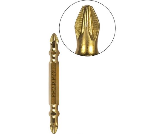 Бита двусторонняя PH2-PZ2 Эксперт (1 шт; 65 мм) ПРАКТИКА 037-138 – изображение 5