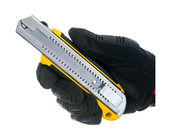 Нож ULTIMA 25 мм, выдвижное лезвие, усиленный, металл, обрезиненная ручка 119030 – изображение 5