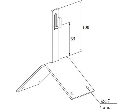 Комплект, набор из 10 держателей для молниезащиты TORR кровельный на конек, длина - 100мм. 6182340 – изображение 6