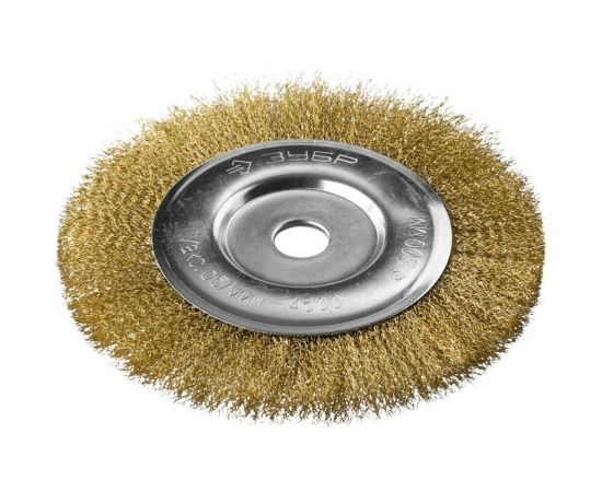 Щетка дисковая для УШМ, проволока 0.3 мм, 200х22 мм Зубр 35187-200_z01 