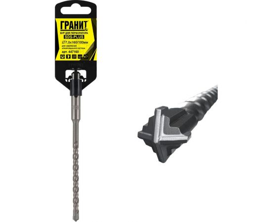 Бур Quadro-X (7.0х160/100 мм; SDS-plus) ГРАНИТ 447160 