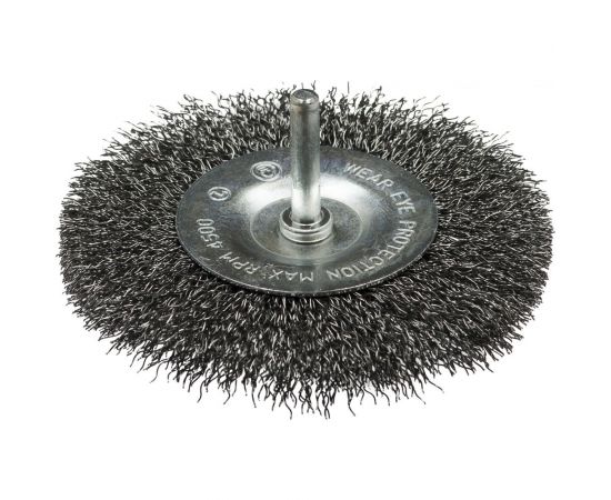 Щетка дисковая с гофрированной проволокой Мастер 154 (30 шт; 75 мм; хвостовик 6х30 мм) Профоснастка 20203004 