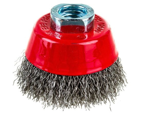 Чашеобразная гофрированная щетка Атака №150 0106014430 d-60 мм М14 нержавеющая сталь 34720 