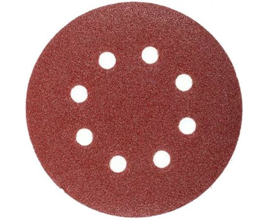 Шлифлист круглый 10 шт, 125 мм, Р60, 8 отверстий ВОЛАТ 80010-60 
