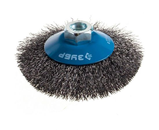 Щетка коническая (115 мм; М14; витая стальная проволока 0.3 мм) для УШМ 35265-115_z02 