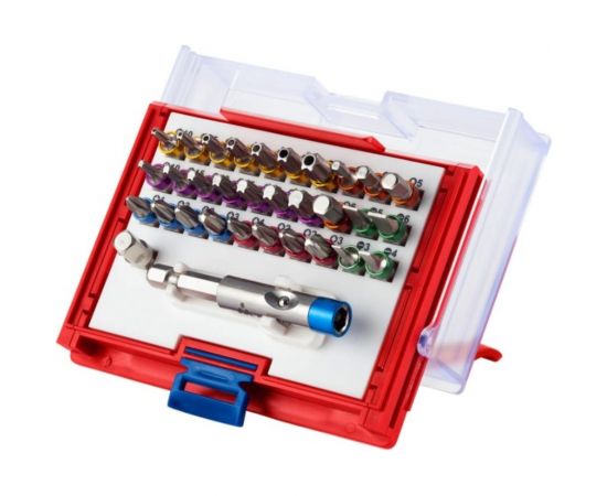 Набор вставок бит 1/4, TORX, HEX, PZ, PH, SLOT, 32 предмета МАСТАК 058-10032C 