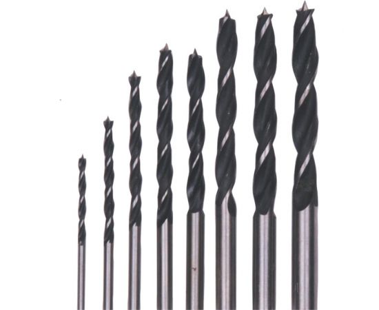 Набор сверл спиральных по дереву (8 шт., 3-10 мм) Калибр 00000035826 
