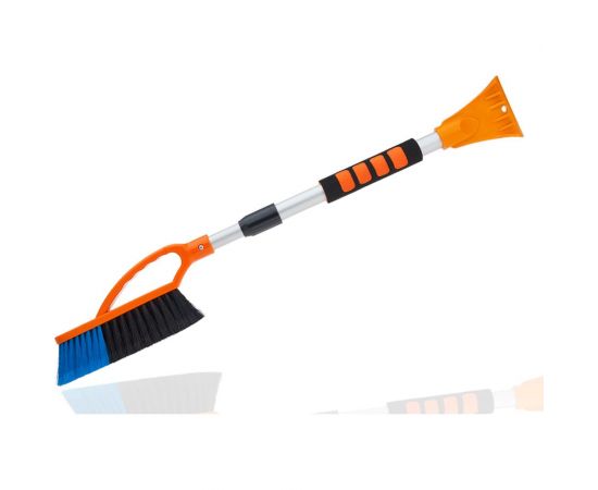 Телескопическая щетка для снега LIMROY Тундра со скребком, теплая ручка, 76-104 см LR-11010 