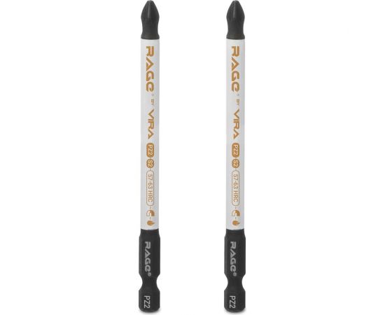 Биты магнитные PZ2, 100 мм, 2 шт, s2 rage by VIRA 554137 