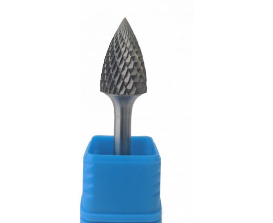 Борфреза цельная гиперболическая с точечным торцом (3х13х3х38 мм; ВК8) ИНСТУЛС 00001337677 