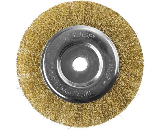 Щетка дисковая для УШМ, проволока 0.3 мм, 200х22 мм Зубр 35187-200_z01 – изображение 2