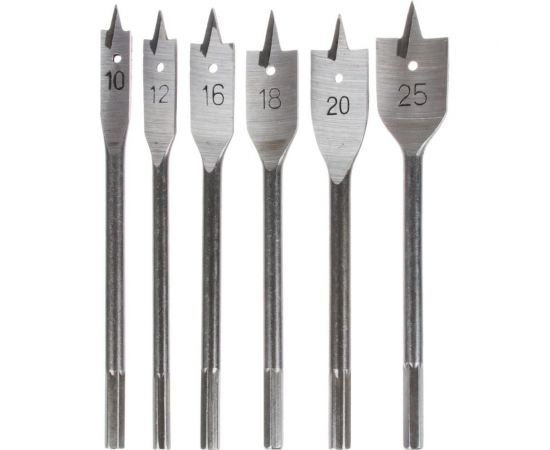Набор сверл перьевых (6 шт; 10/12/16/18/20/25 мм) ЕРМАК 649-153 – изображение 2