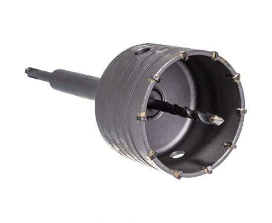 Коронка в сборе с хвостовиком и центрирующим сверлом (82 мм; SDS-plus) ГРАНИТ 444482 – изображение 2