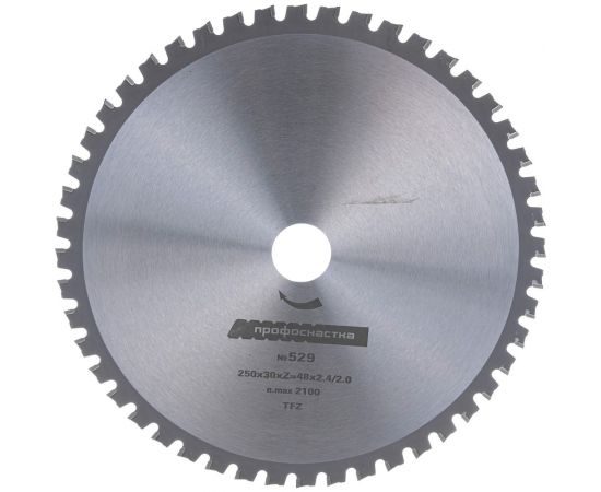 Диск пильный по стали Эксперт STEEL 529 (250х30 мм; Z48; TFZ 0) Профоснастка 60402001 – изображение 2