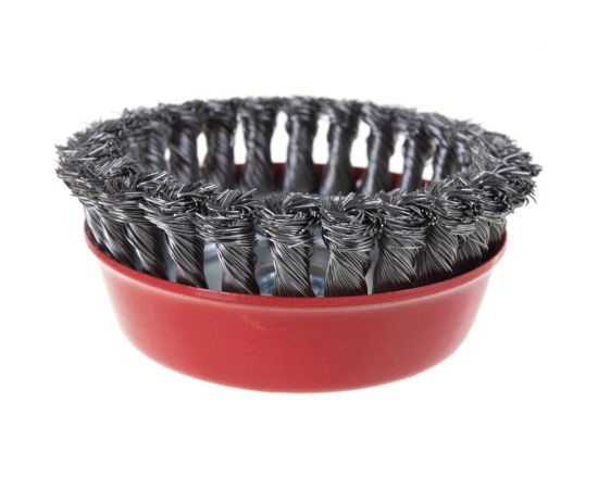 Щётка чашеобразная, витая стальная проволока №163 (120 мм; М14) для УШМ АТАКА 34727 – изображение 2