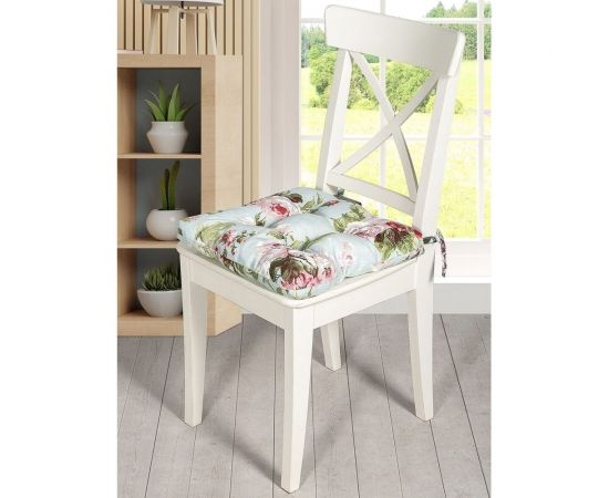 Подушка на стул Altali на завязках, ортопедическая, хлопковая, 40х40 см, коллекция Мартина P705-1876/1 – изображение 2