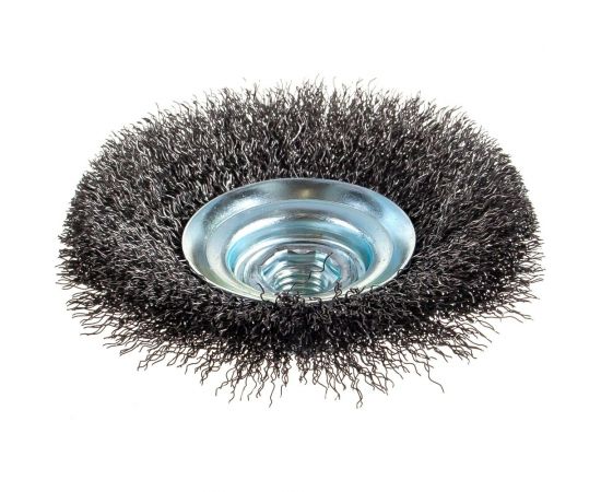 Щетка коническая (115 мм; М14; витая стальная проволока 0.3 мм) для УШМ 35265-115_z02 – изображение 2