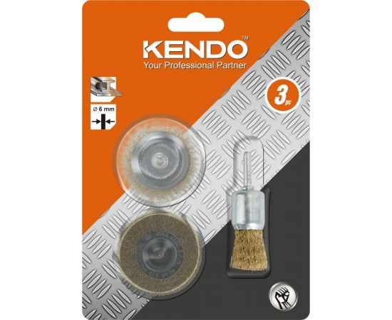 Набор щеток для дрели KENDO Brush Set 3шт 76100120 – изображение 2