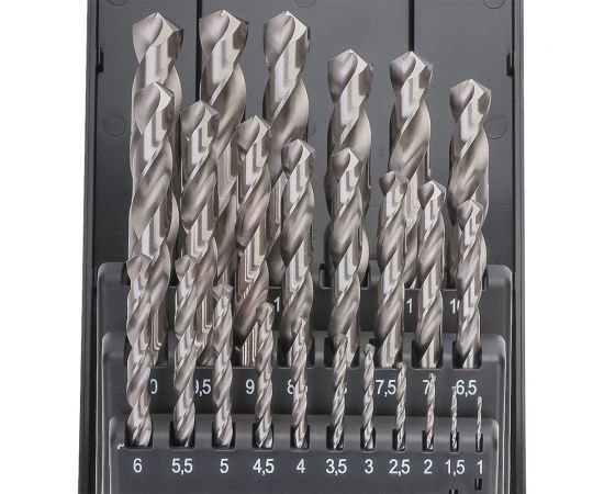 Набор сверл по металлу 25 шт, 1-13 мм, HSS-G Terrax by RUKO A214215RO – изображение 3