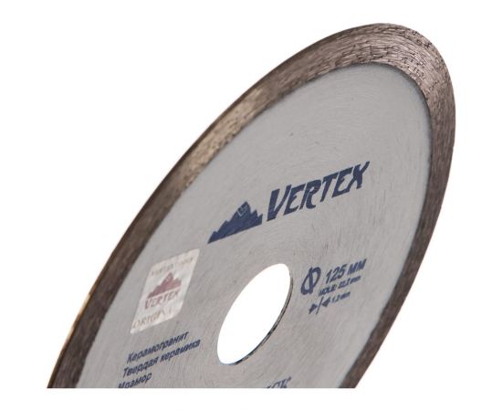 Диск алмазный сплошной ультра тонкий (125х22.2 мм) Vertextools 04-125-12 – изображение 3
