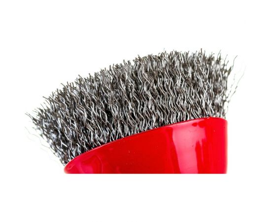 Чашеобразная гофрированная щетка Атака №150 0106014430 d-60 мм М14 нержавеющая сталь 34720 – изображение 3