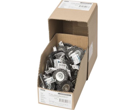 Щетка дисковая с гофрированной проволокой Мастер 154 (30 шт; 75 мм; хвостовик 6х30 мм) Профоснастка 20203004 – изображение 3