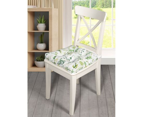 Подушка на стул Altali на завязках, ортопедическая, хлопковая, 40х40 см, коллекция Хвоя 705-3047/1 – изображение 3