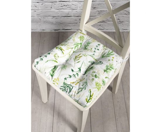 Подушка на стул Altali на завязках, ортопедическая, хлопковая, 40х40 см, коллекция Хвоя 705-3047/1 – изображение 4