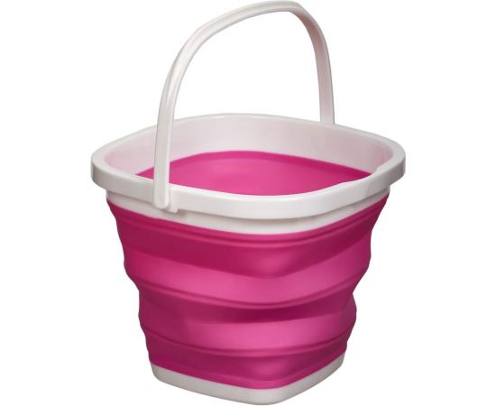 Складное квадратное ведро BRADEX 5 л, розовое TD 0554 – изображение 5